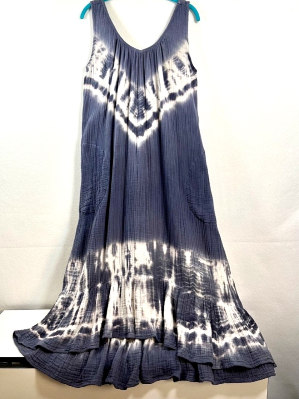 River + Sky Indra Maxi Dress Beachcomber Tie Dye Organic Cotton Size XS Boho